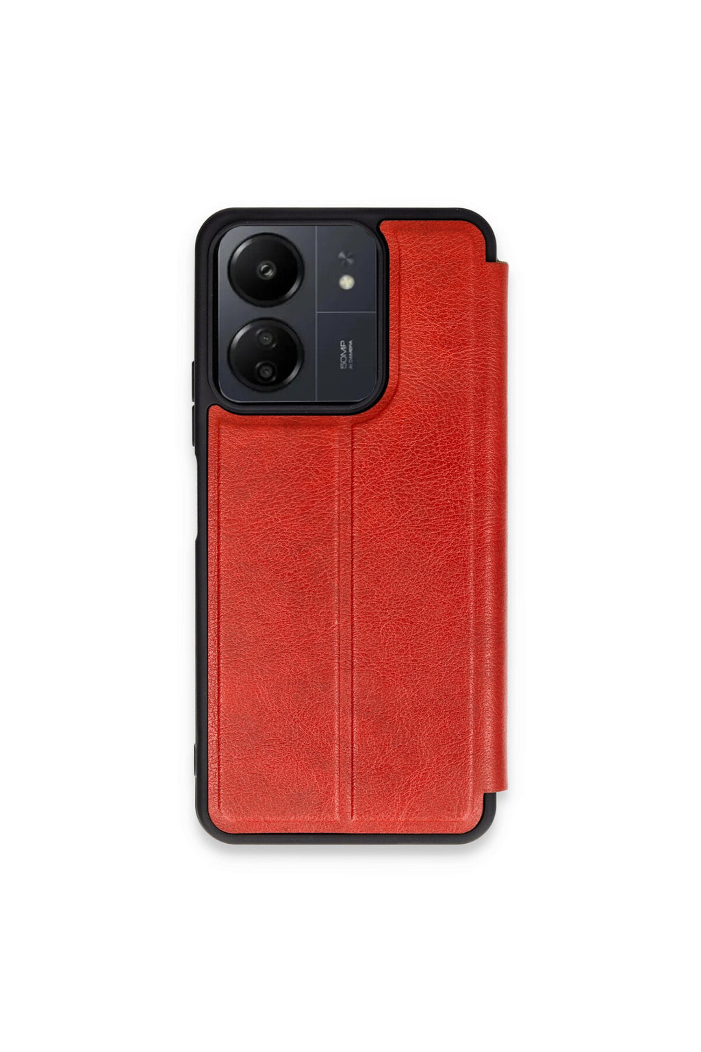 Xiaomi Redmi 13C Uyumlu Kılıf Flip Cover - Kırmızı