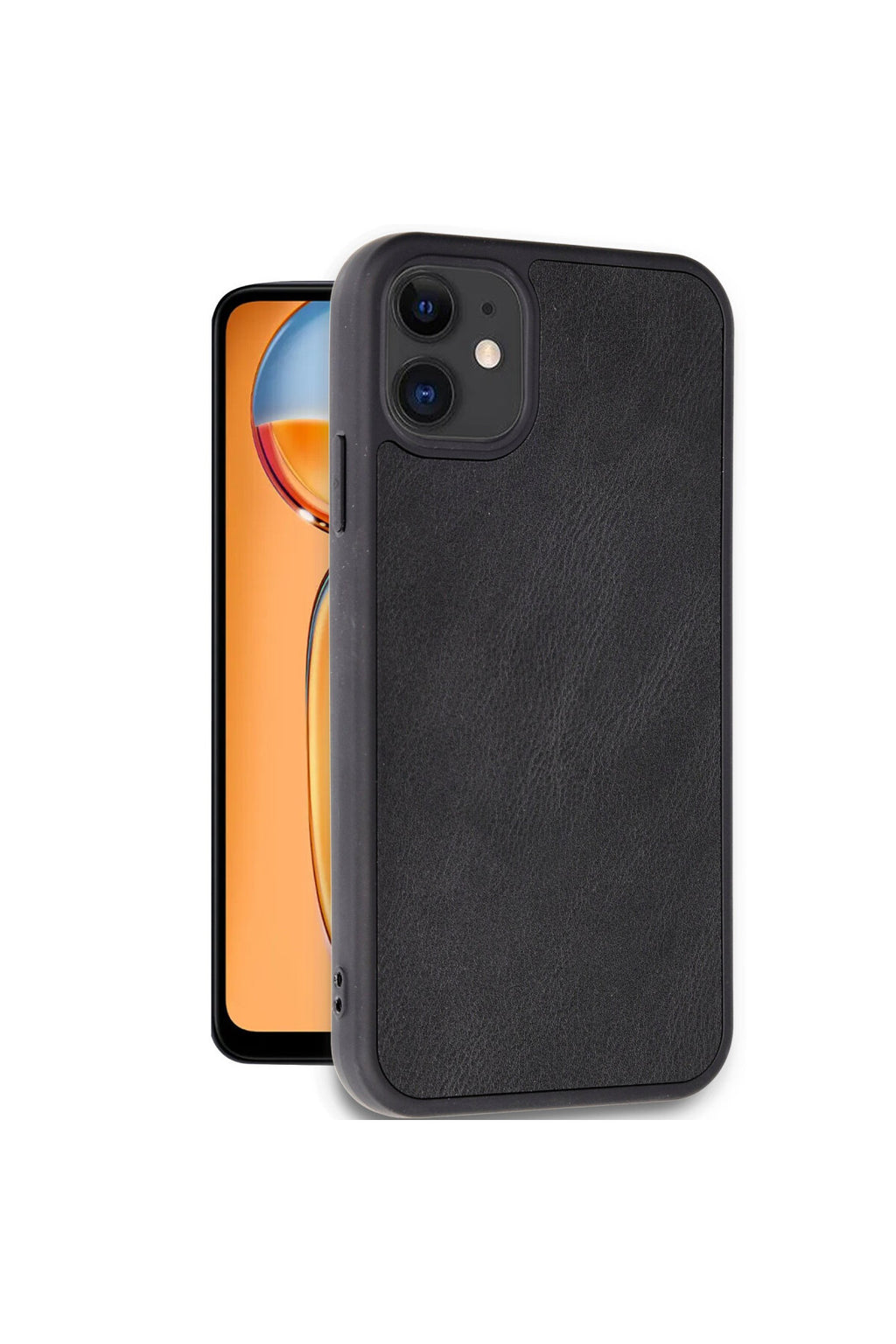Apple iPhone 11 Uyumlu Kılıf Aras Deri Kapak - Siyah