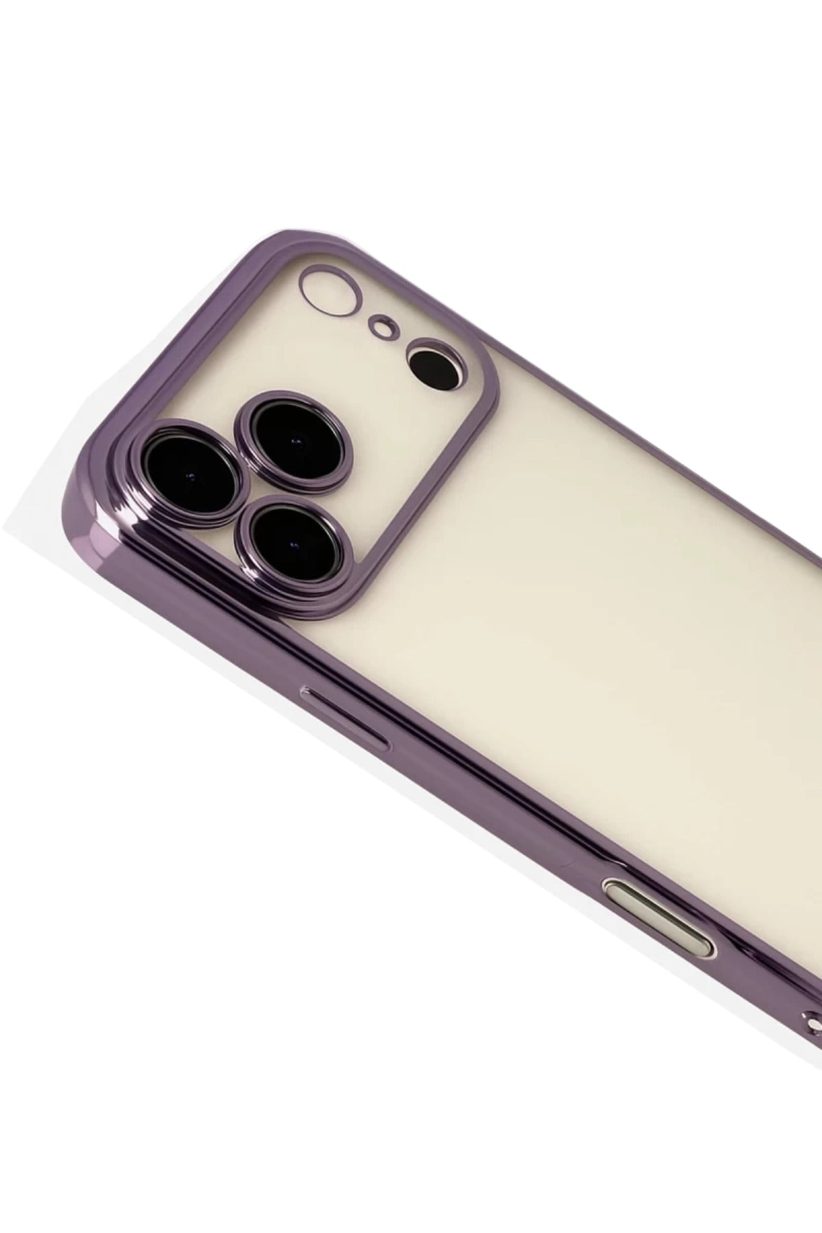 Apple iPhone 17 Pro Max Uyumlu Lensli Silikon - Mor