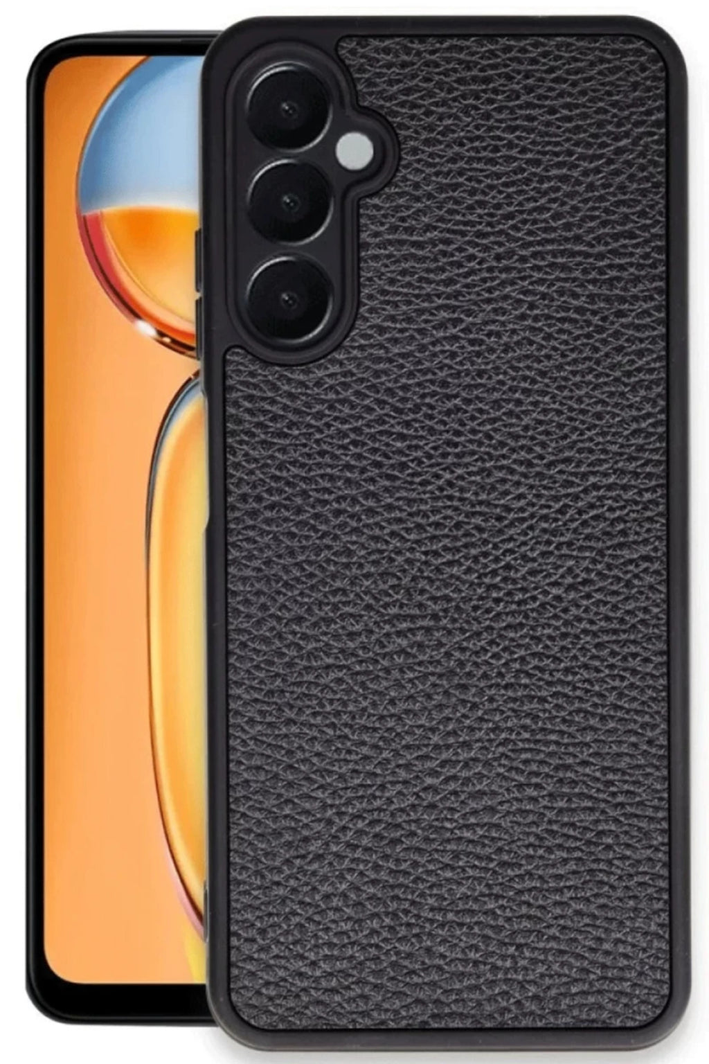 Samsung Galaxy S24 FE Uyumlu Kılıf Aras Deri Kapak - Siyah