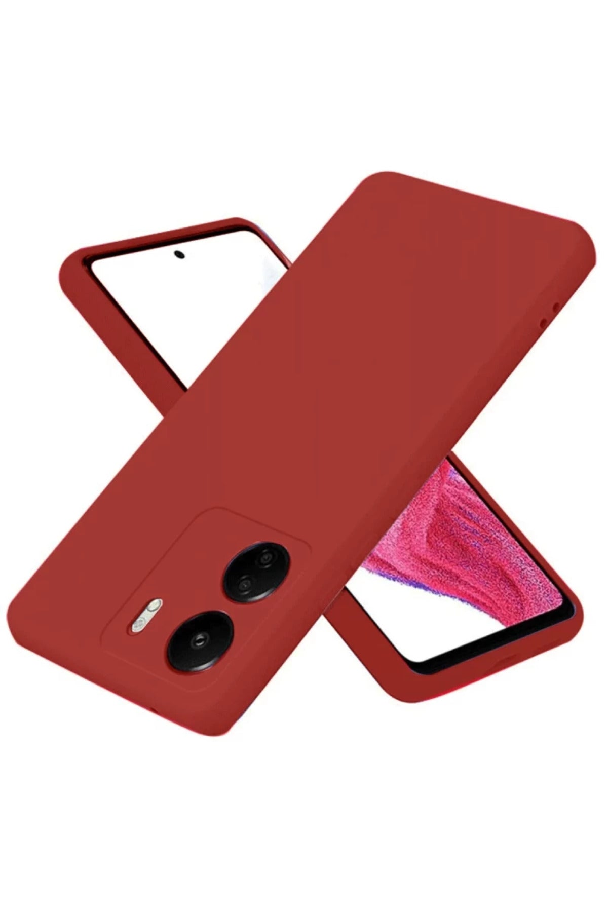 Xiaomi Redmi 13C Uyumlu Kılıf First Silikon - Bordo