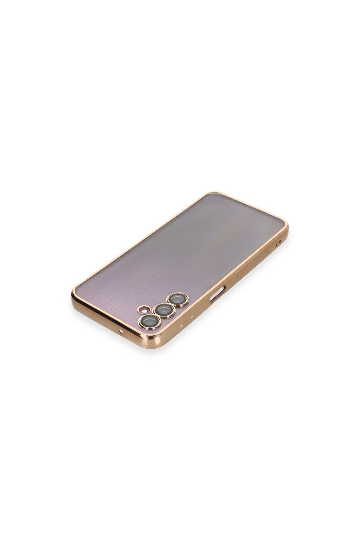 Samsung Galaxy A14 4G Uyumlu Kılıf Lensli Silikon - Gold
