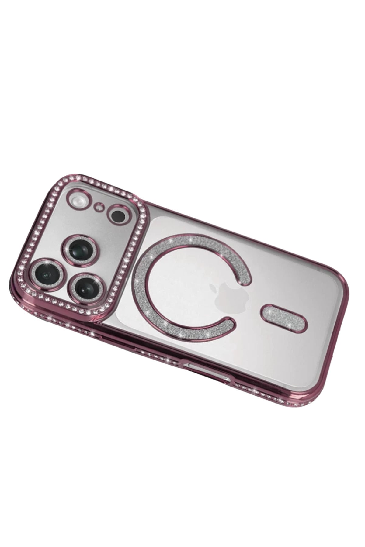 Apple iPhone 17 Pro Max Uyumlu Joke Simli Magneticsafe Kılıf - Pembe