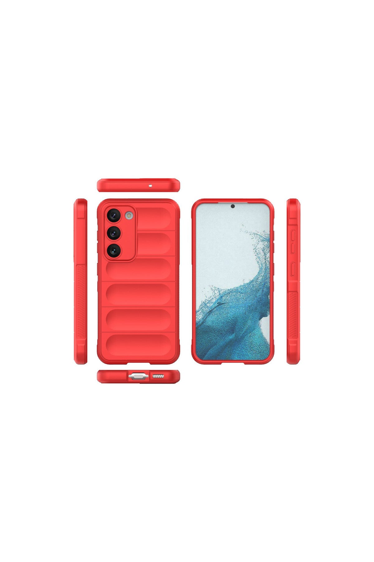 Samsung Galaxy S23 Plus Uyumlu Kılıf Optimum Silikon - Kırmızı
