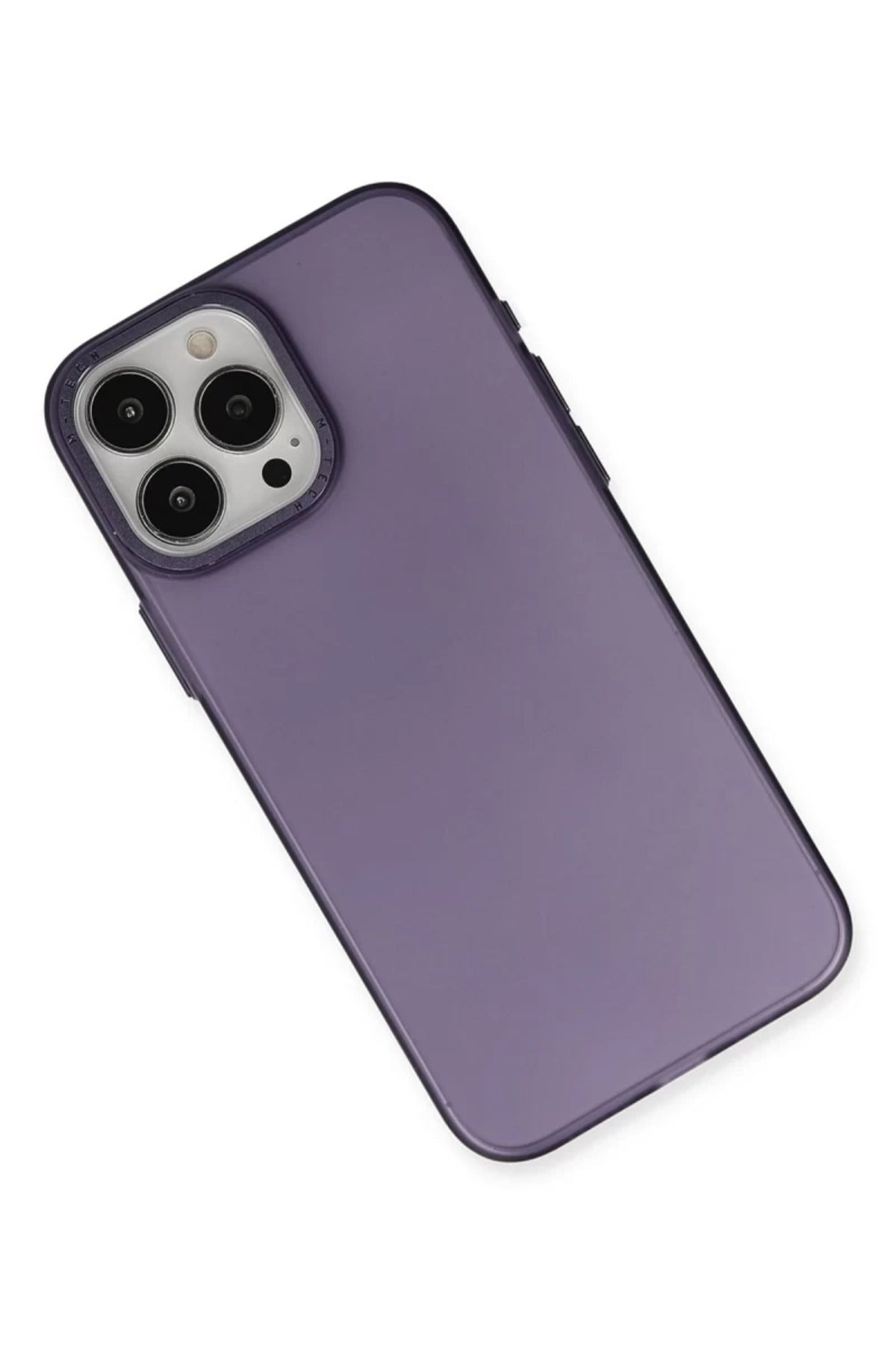 Apple iPhone 15 Pro Max Uyumlu Kılıf Modos Metal Kapak - Derin Mor