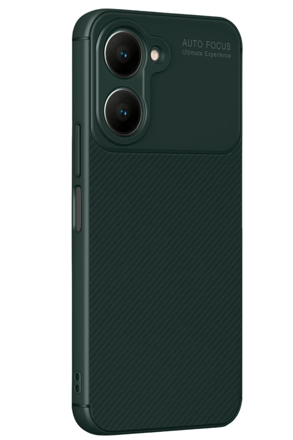 Vivo Y18 Uyumlu Kılıf Auto Focus Karbon Kapak - Koyu Yeşil