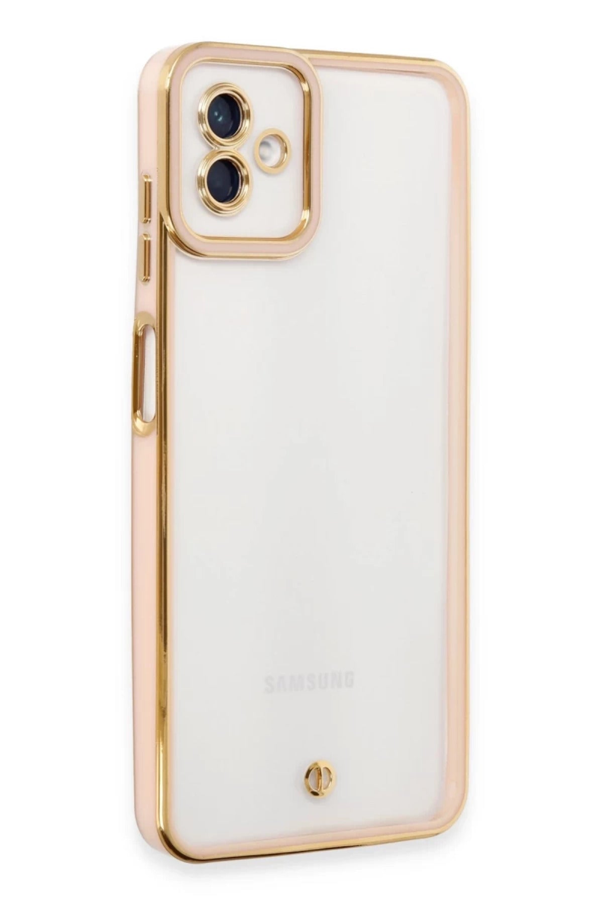 Samsung Galaxy A04 Uyumlu Kılıf Liva Lens Silikon - Rose