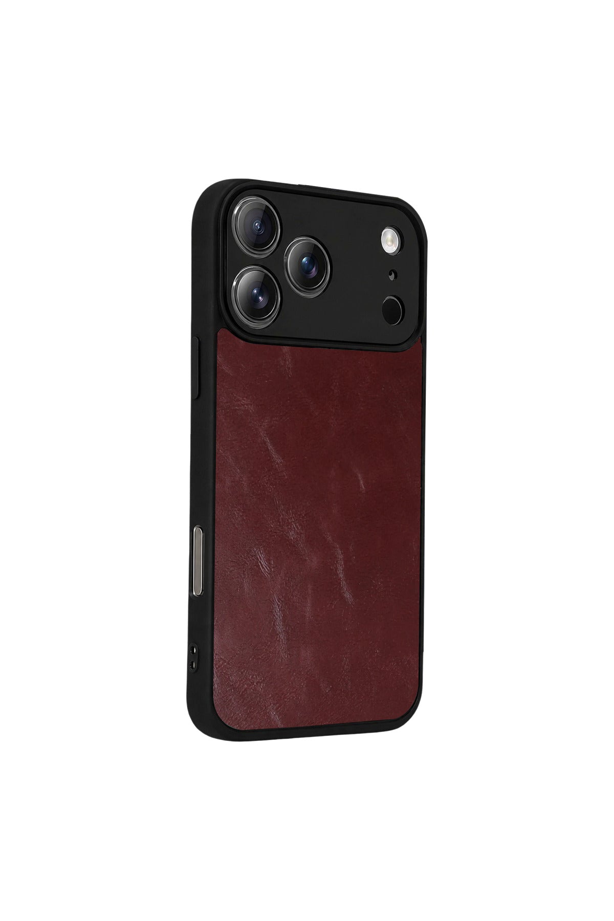 Apple iPhone 17 Pro Max Uyumlu Aras Deri Kapak - Bordo
