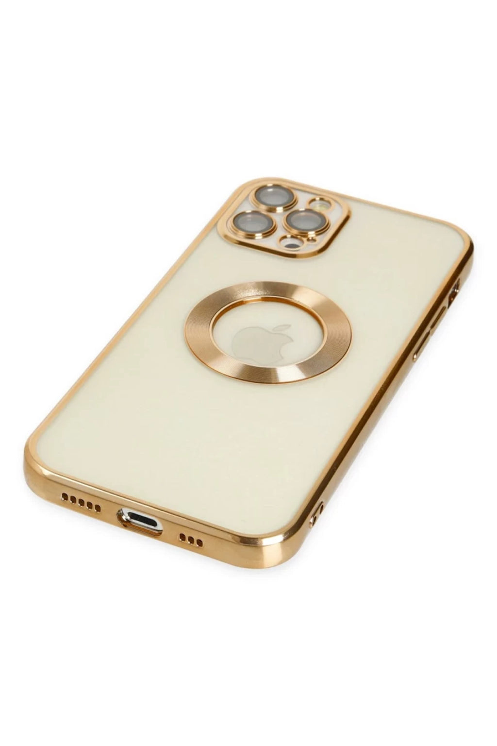 Apple iPhone 12 Pro Uyumlu Kılıf Slot Silikon - Gold