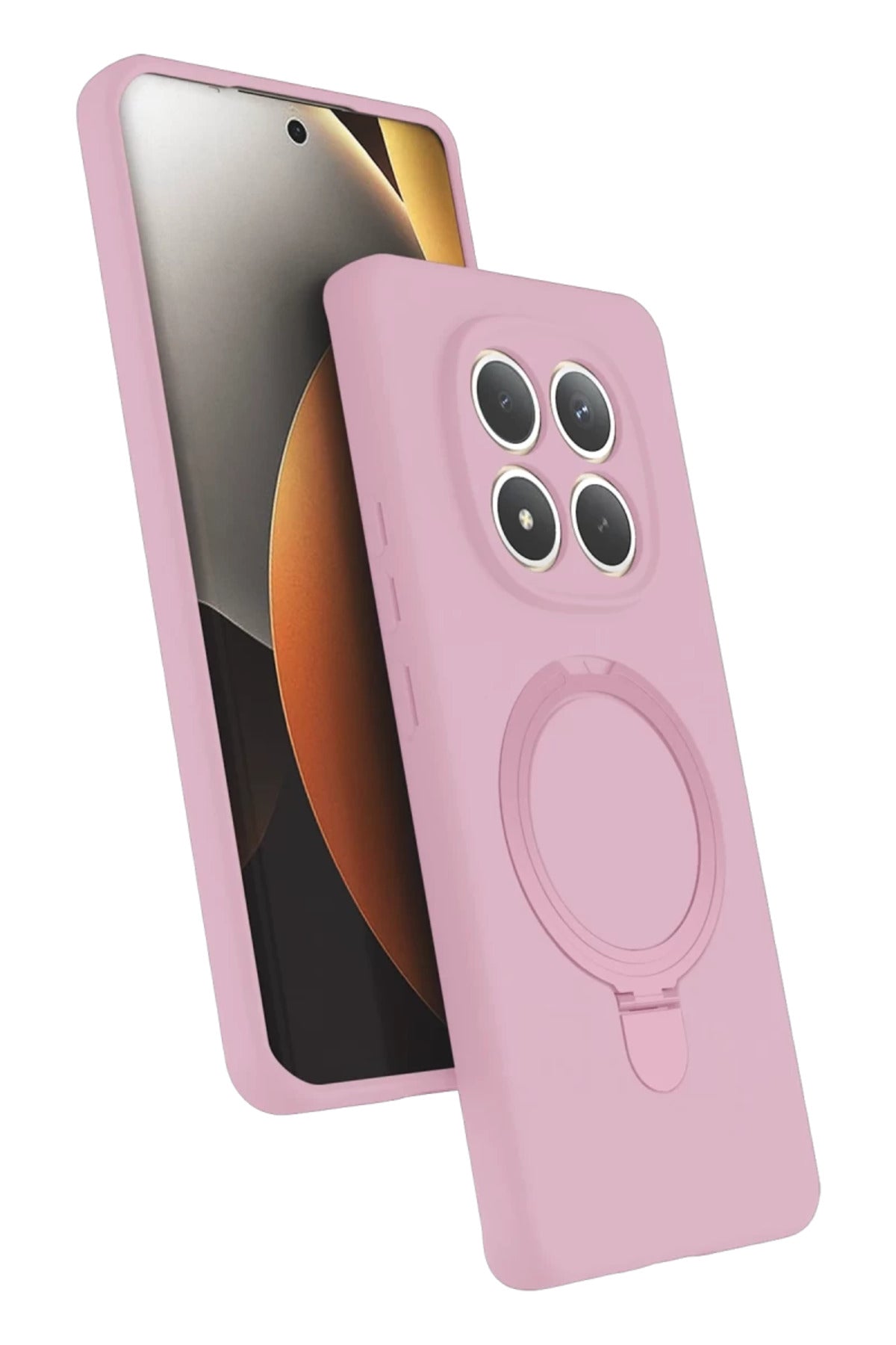Xiaomi Redmi Note 15 4G Uyumlu Regal Magsafe Standlı Kapak - Açık Pembe