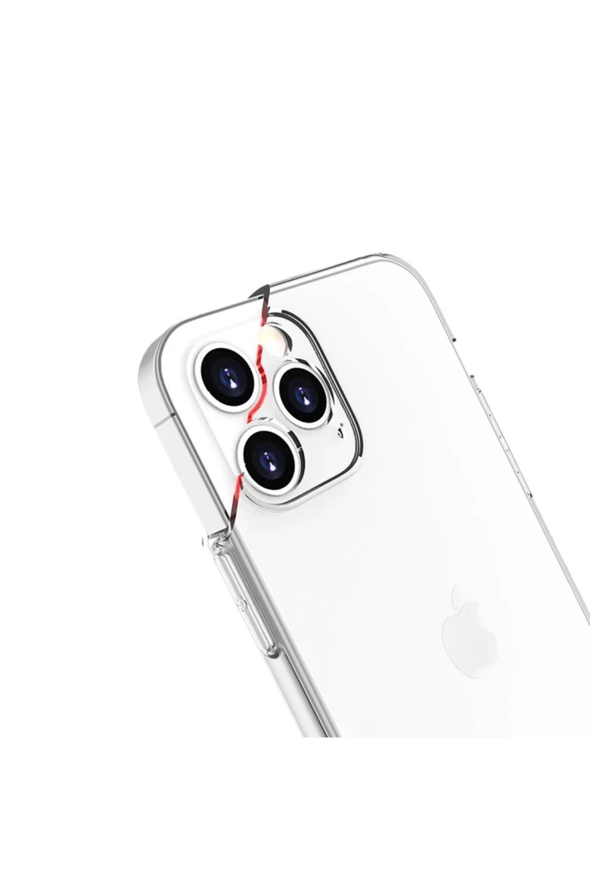 Apple iPhone 13 Pro Uyumlu Kılıf Lüx Şeffaf Silikon