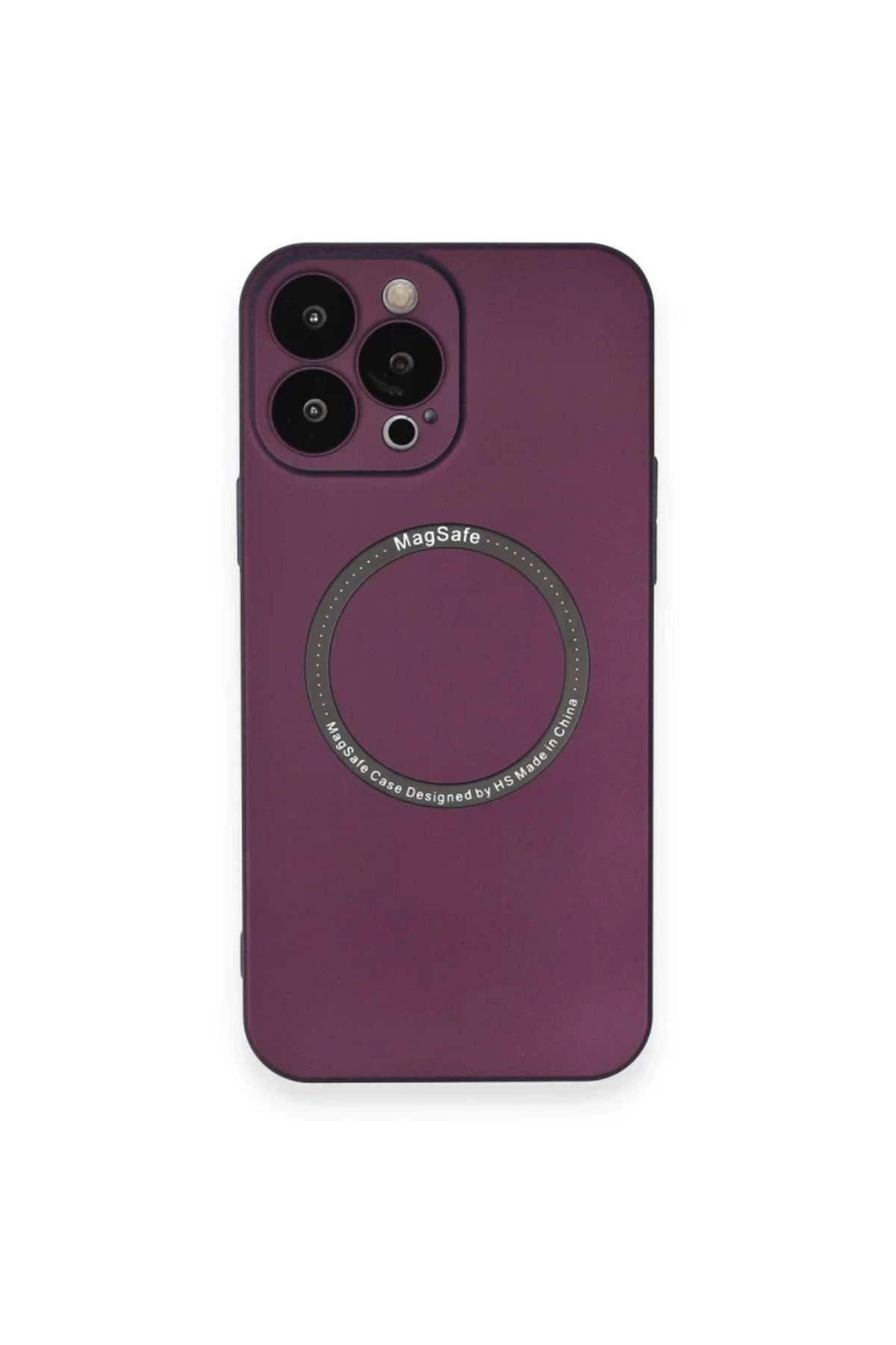 Apple iPhone 14 Pro Uyumlu Kılıf Jack Magneticsafe Lens Silikon - Mürdüm