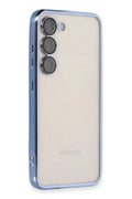Samsung Galaxy S24 Uyumlu Kılıf Lensli Silikon - Açık Mavi