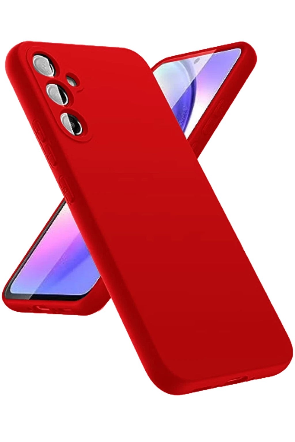 Samsung Galaxy A24 4G Uyumlu Kılıf First Silikon - Kırmızı