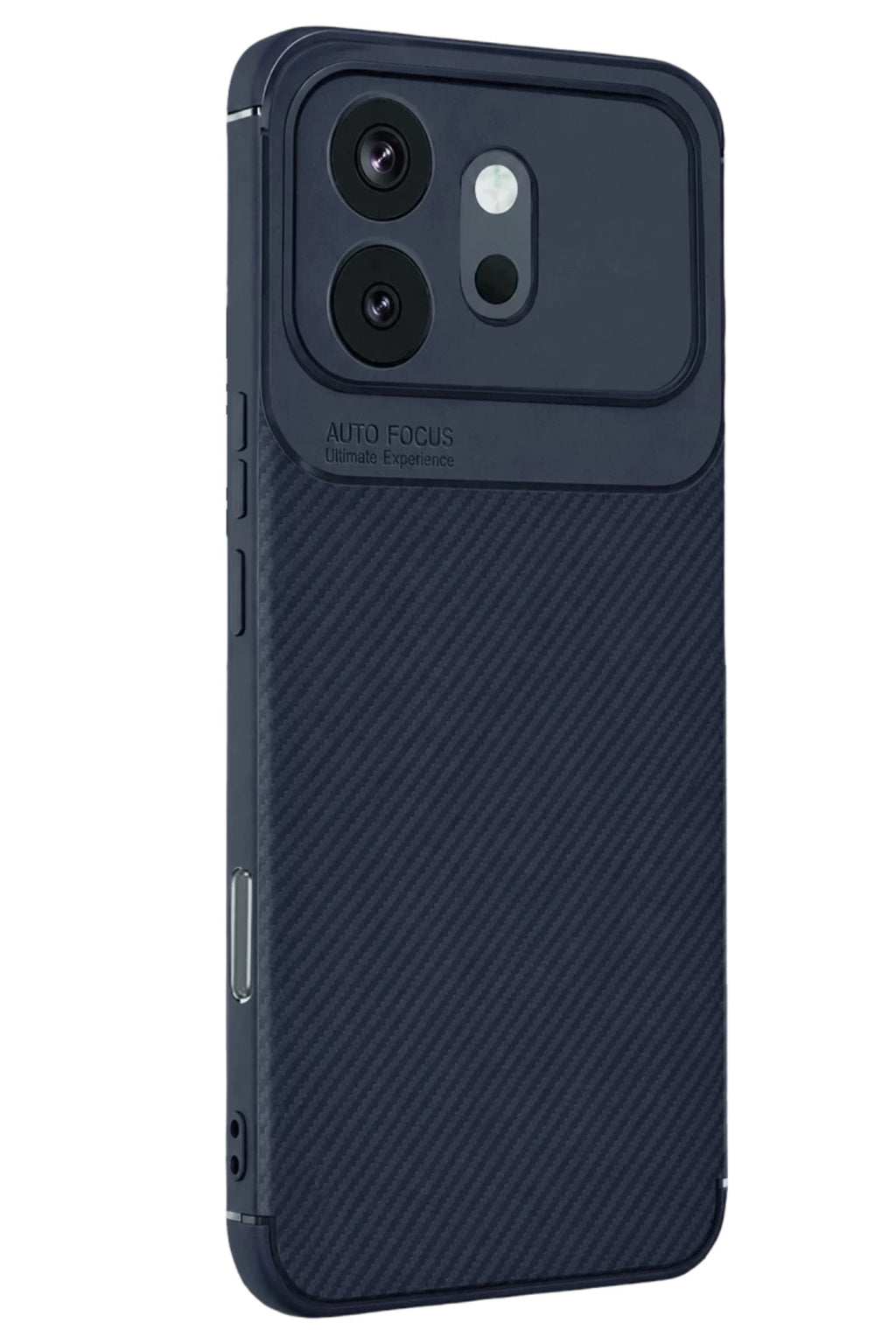 Huawei Honor 600 Uyumlu Auto Focus Karbon Kapak - Lacivert
