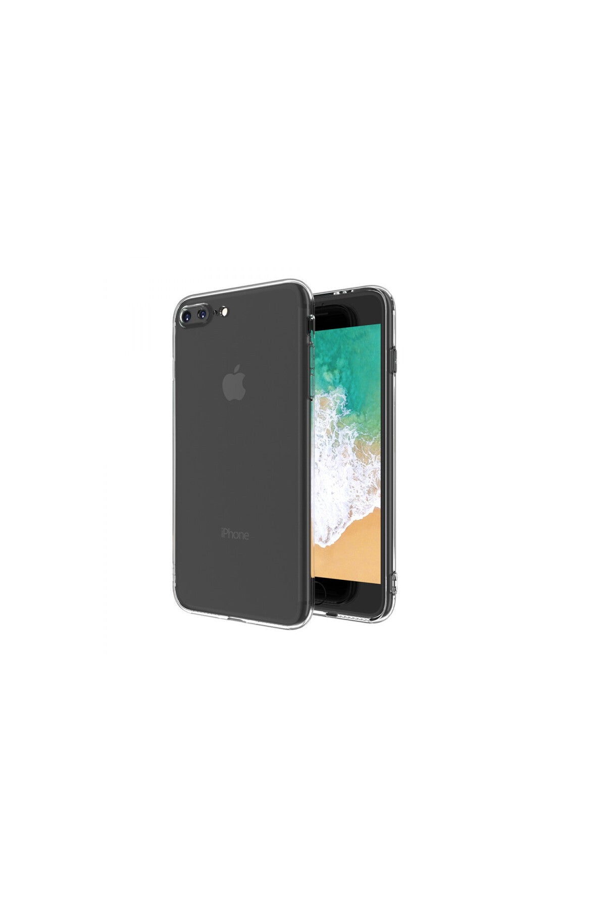 Apple iPhone 8 Plus Uyumlu Kılıf Deluxe 2mm Şeffaf Silikon