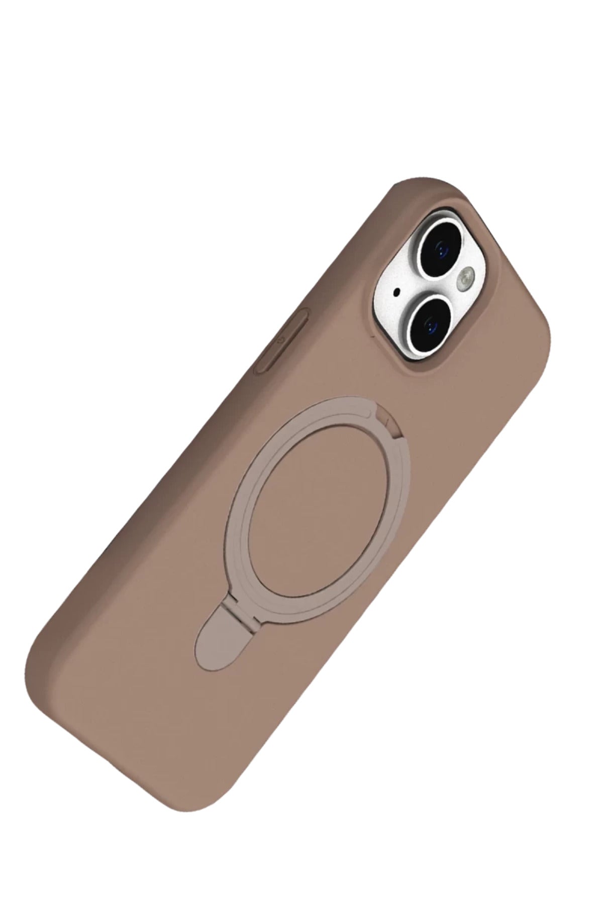 Apple iPhone 14 Uyumlu Regal Magsafe Standlı Kapak - Çöl Titanyum