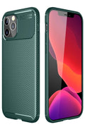 Apple iPhone 11 Pro Max Uyumlu Kılıf Auto Focus Karbon Kapak - Yeşil