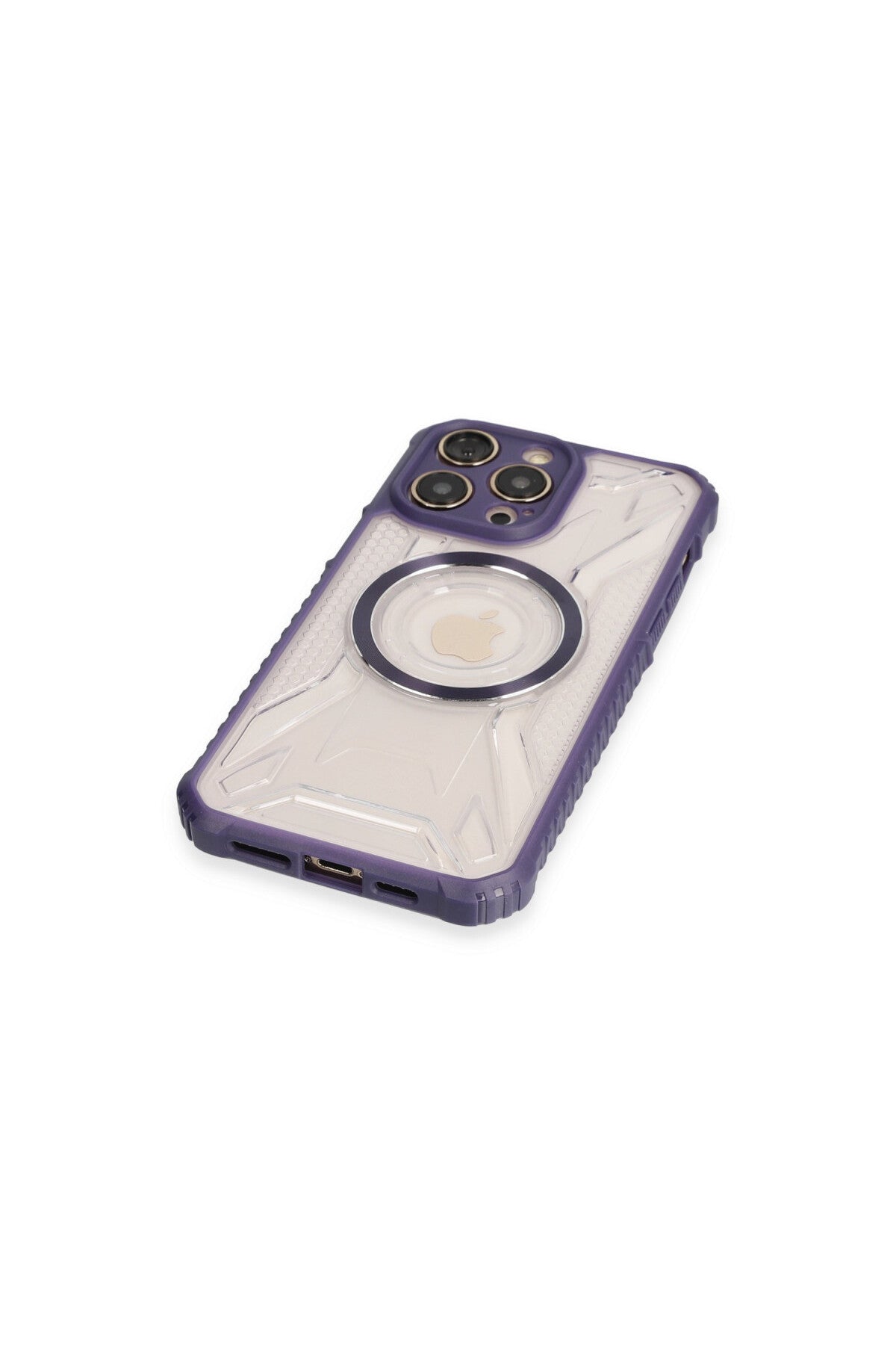 Apple iPhone 14 Pro Uyumlu Kılıf Prag Magneticsafe Kapak - Derin Mor