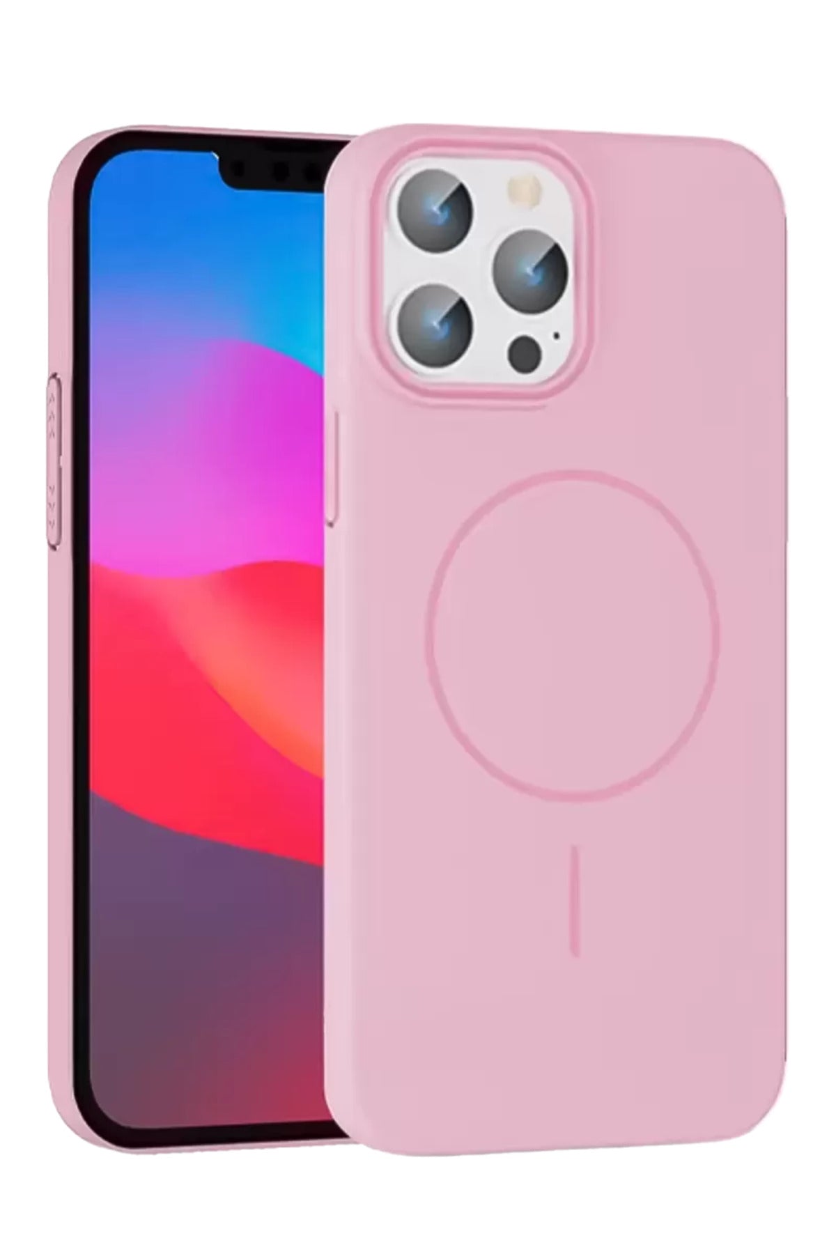 Joko Apple iPhone 15 Pro Max Uyumlu Broş Magsafe Kapak - Pembe