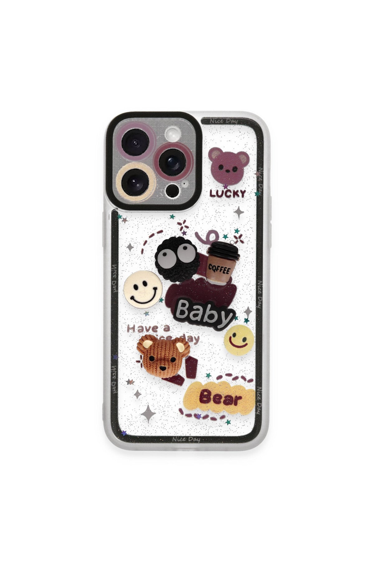 Apple iPhone 14 Pro Max Uyumlu Kılıf Sweet Desenli Silikon Kapak - Sarı