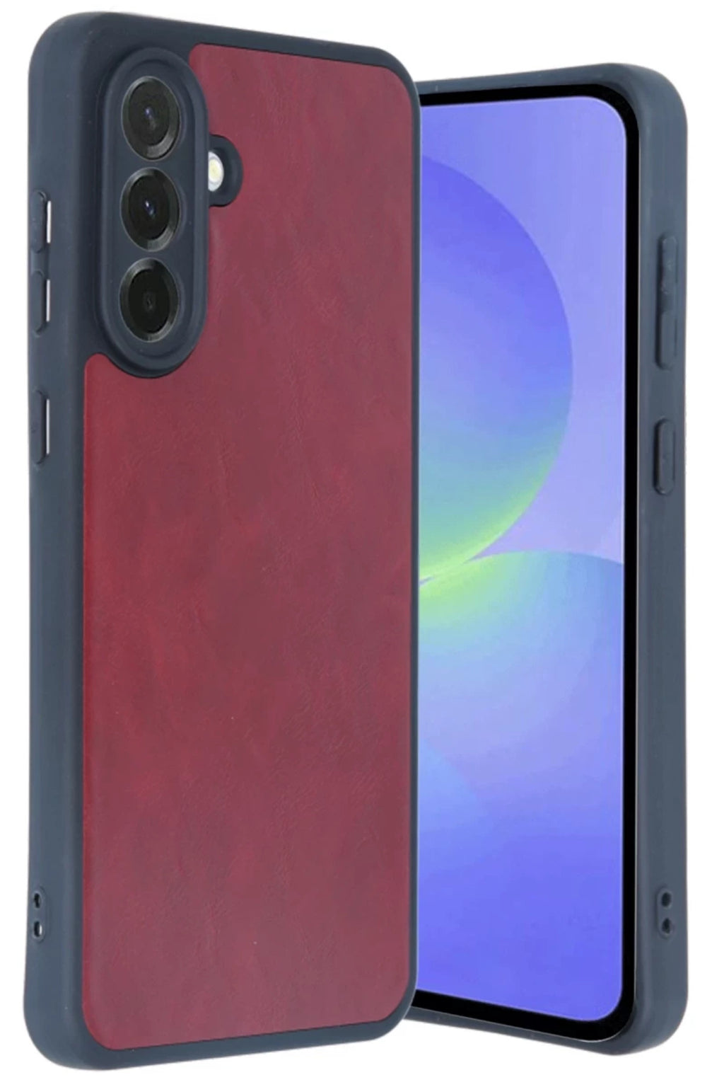 Samsung Galaxy A56 Uyumlu Kılıf Aras Deri Kapak - Bordo