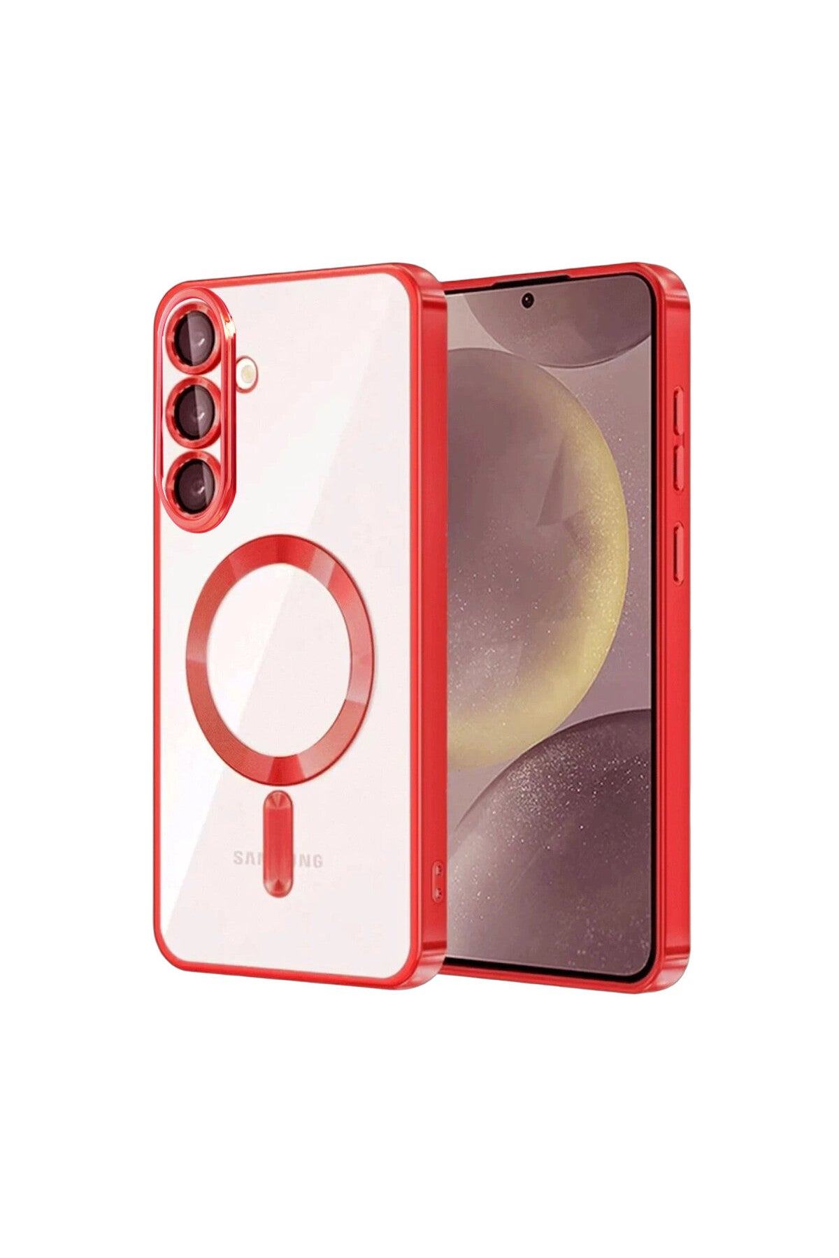 Samsung Galaxy S26 Uyumlu Kross Magneticsafe Kapak - Kırmızı