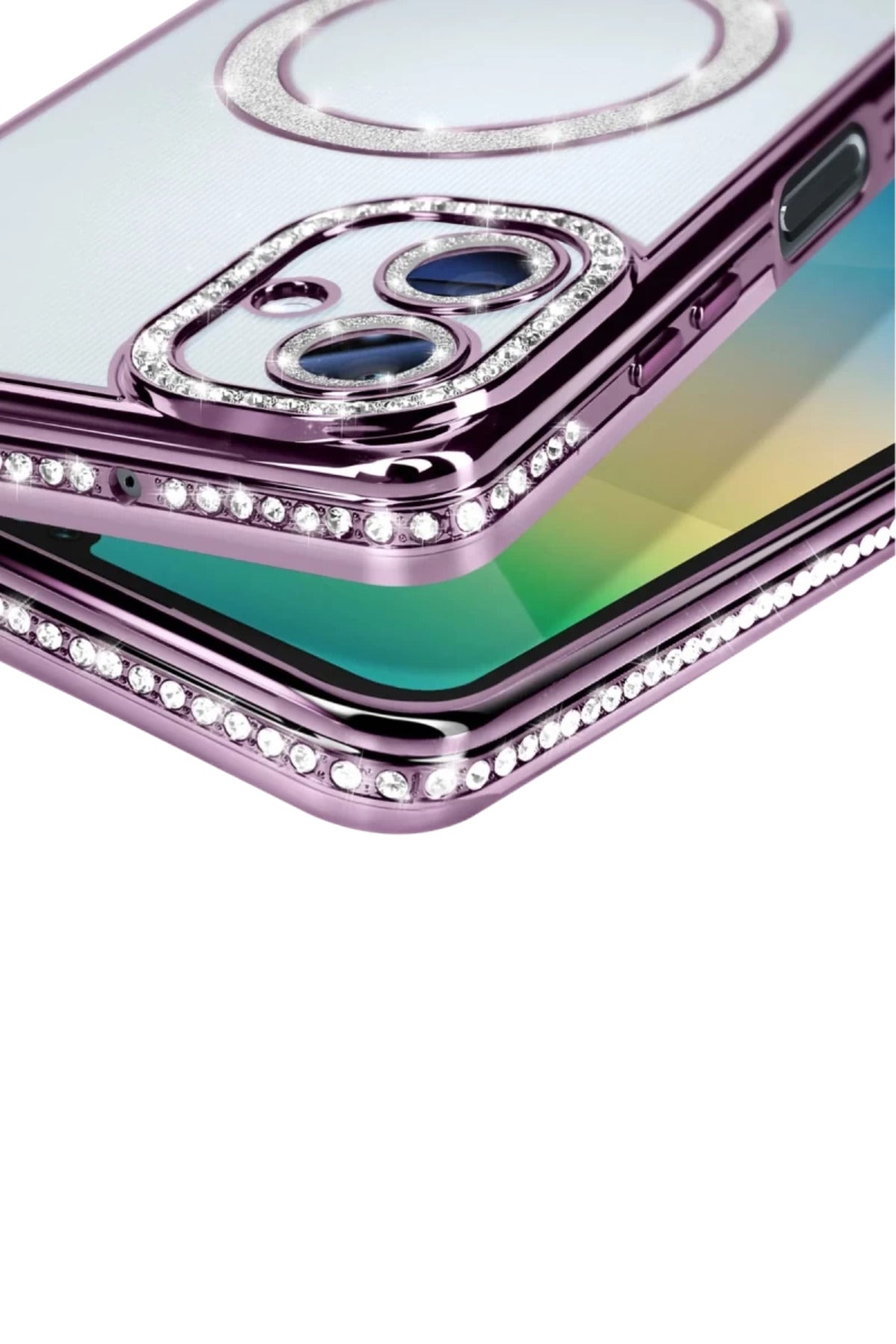Samsung Galaxy A06 Uyumlu Joke Simli Magneticsafe Kılıf - Derin Mor