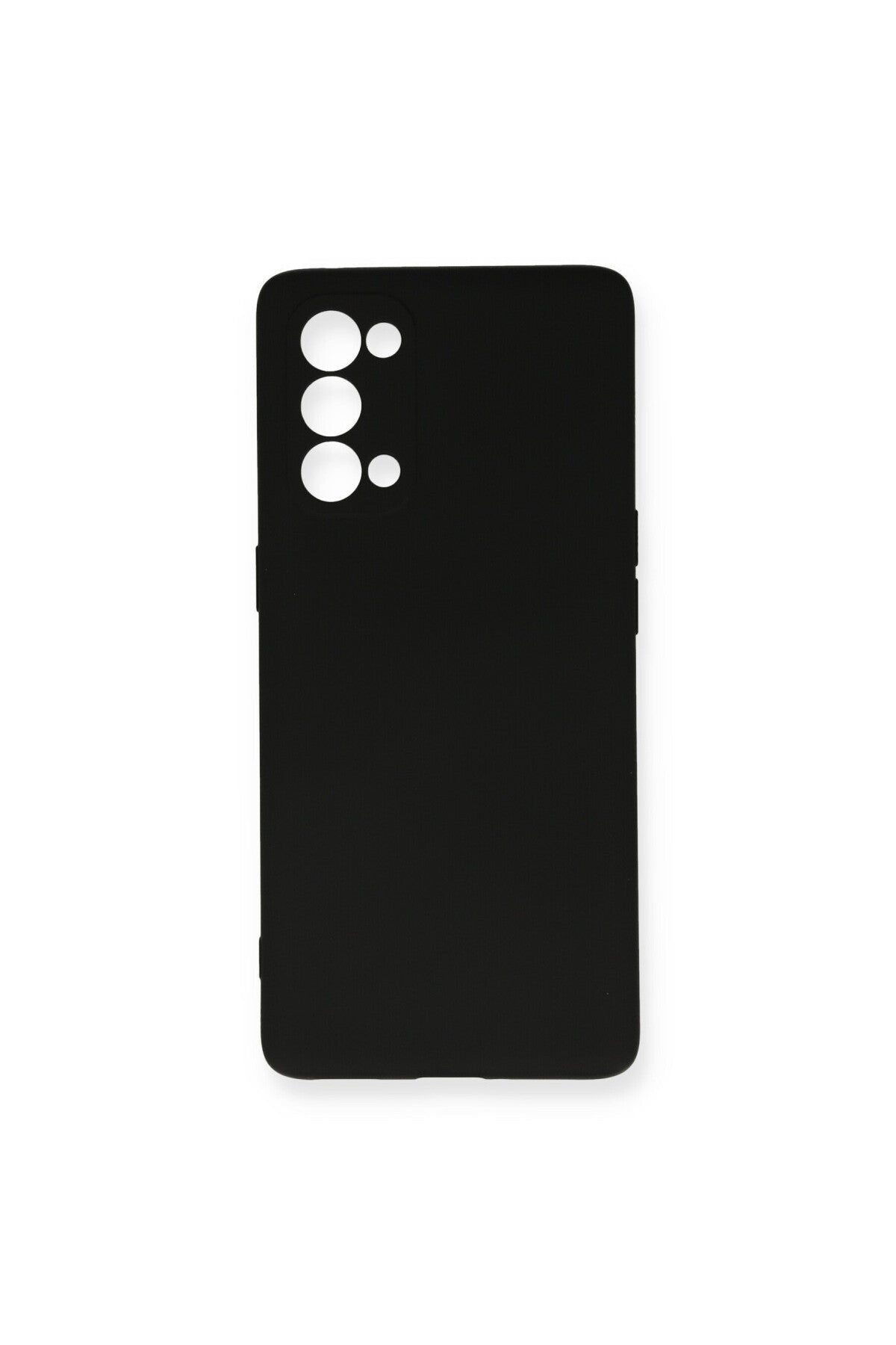 Oppo Reno 5 Uyumlu Kılıf Nano içi Kadife Silikon - Siyah