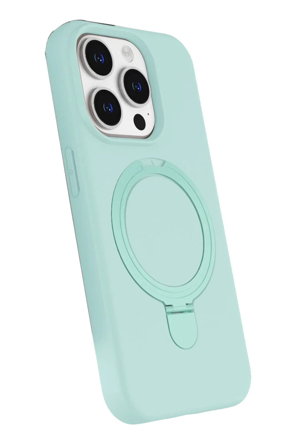 Apple iPhone 15 Pro Max Uyumlu Regal Magsafe Standlı Kapak - Su Yeşili