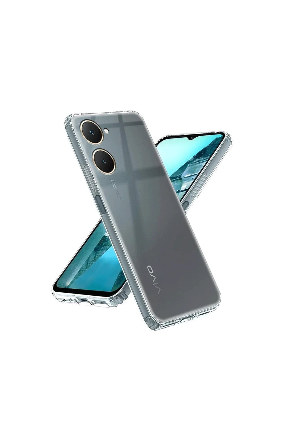 Vivo Y18 Uyumlu Kılıf Lüx Şeffaf Silikon