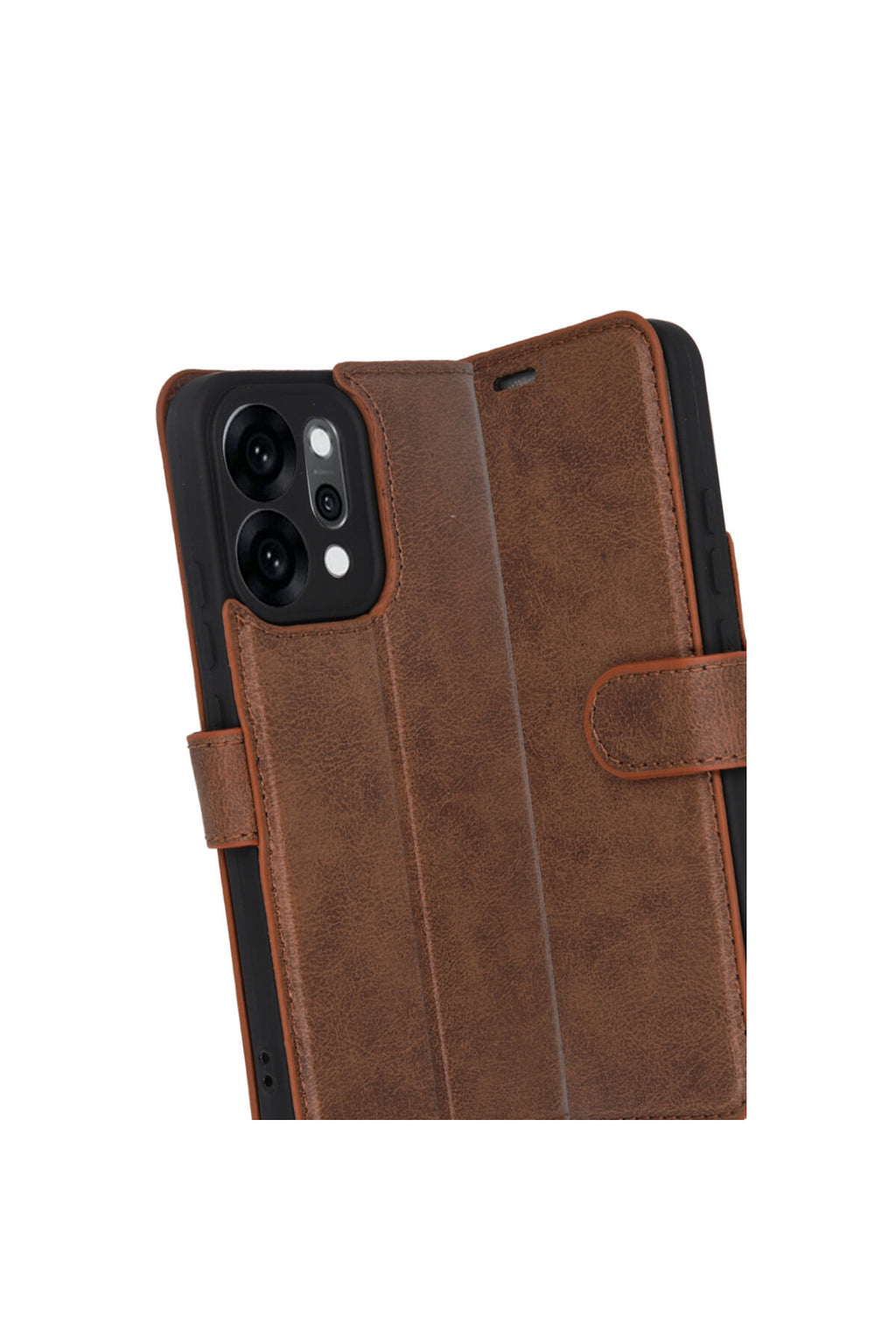 Oppo Reno 14 Uyumlu Trend S Plus Kapaklı Kılıf - Taba