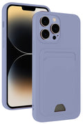 Apple iPhone 13 Pro Max Uyumlu Kılıf Kelvin Kartvizitli Silikon - Lila
