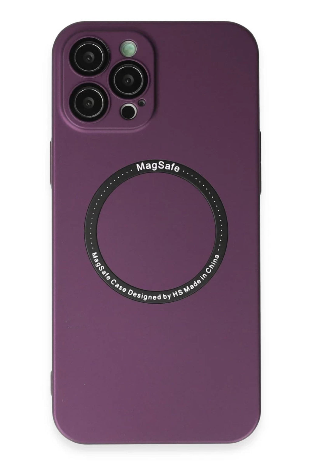 Apple iPhone 12 Pro Uyumlu Kılıf Jack Magneticsafe Lens Silikon - Mürdüm