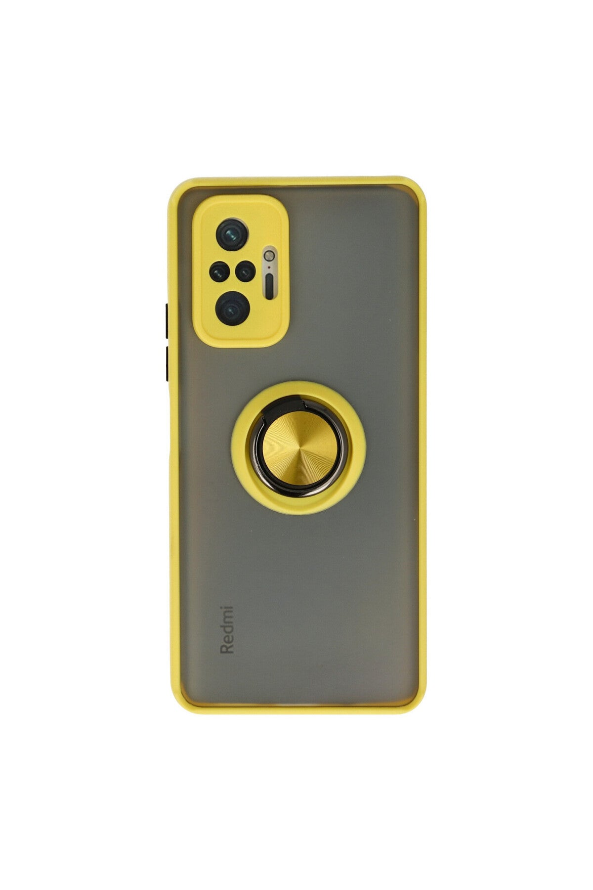 Xiaomi Redmi Note 10 Pro Uyumlu Kılıf Montreal Yüzüklü Silikon Kapak - Sarı