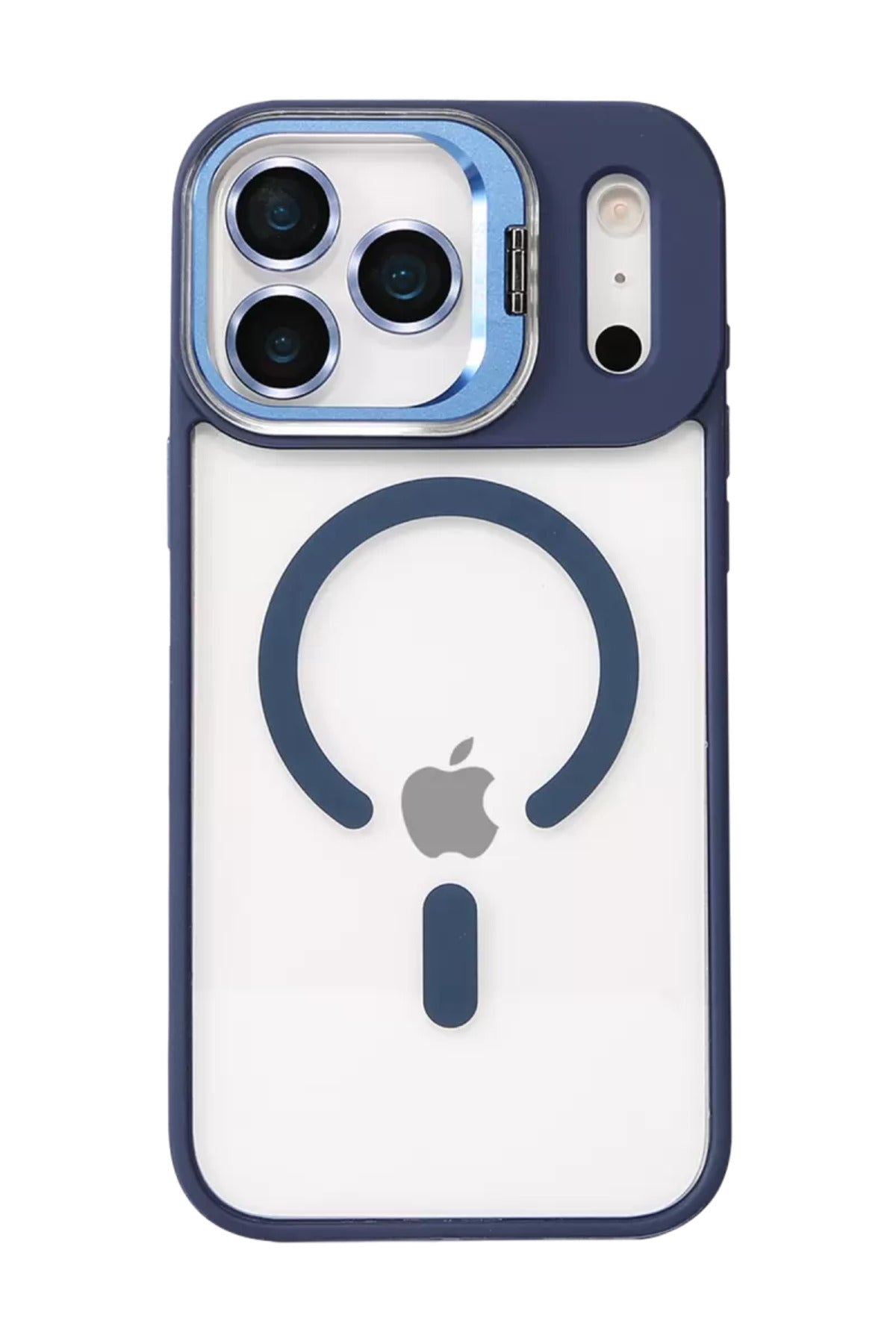 Joko Apple iPhone 17 Pro Max Uyumlu Remim Lensli Magsafe Standlı Kapak - Lacivert