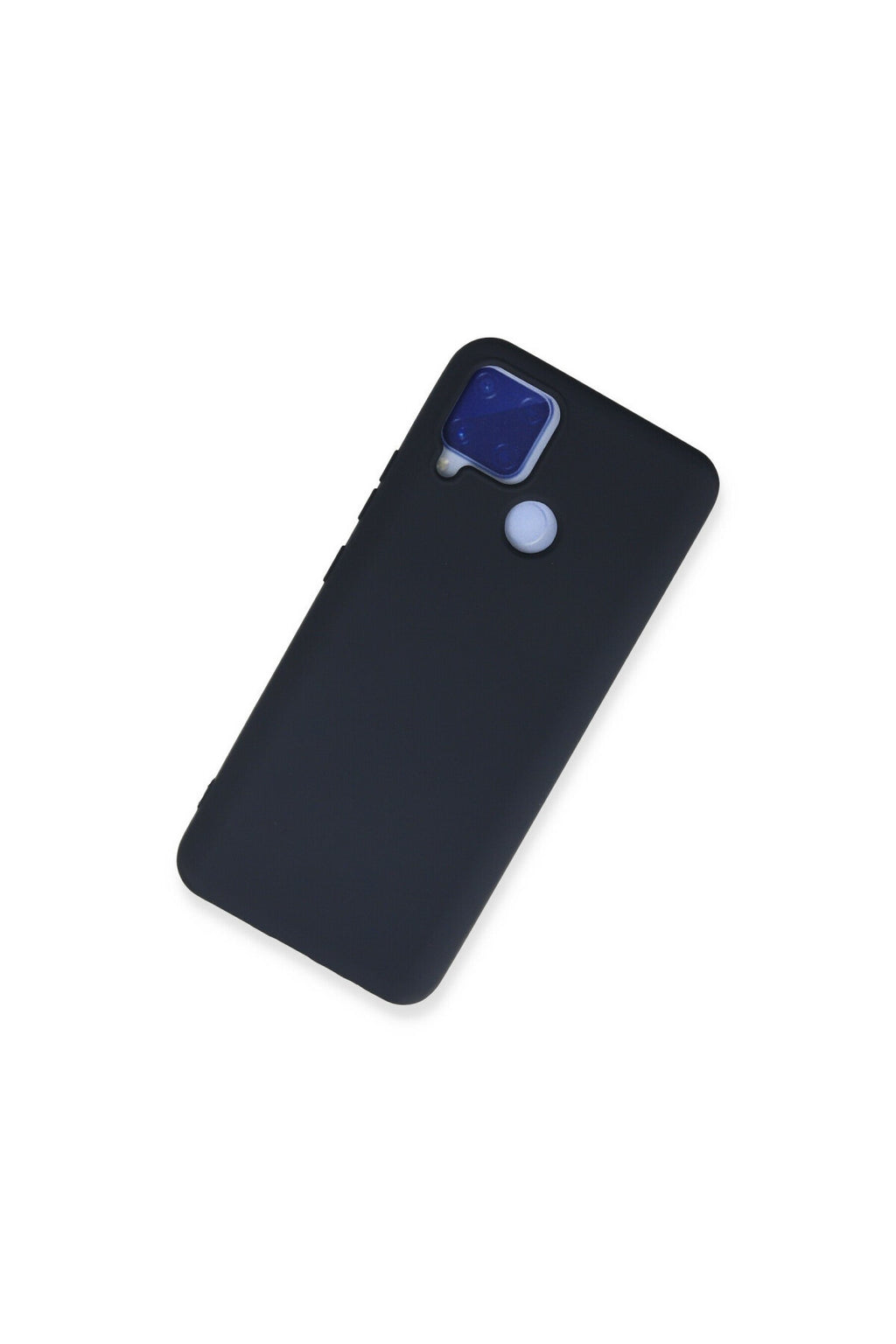 Realme C15 Uyumlu Kılıf Nano içi Kadife Silikon - Lacivert