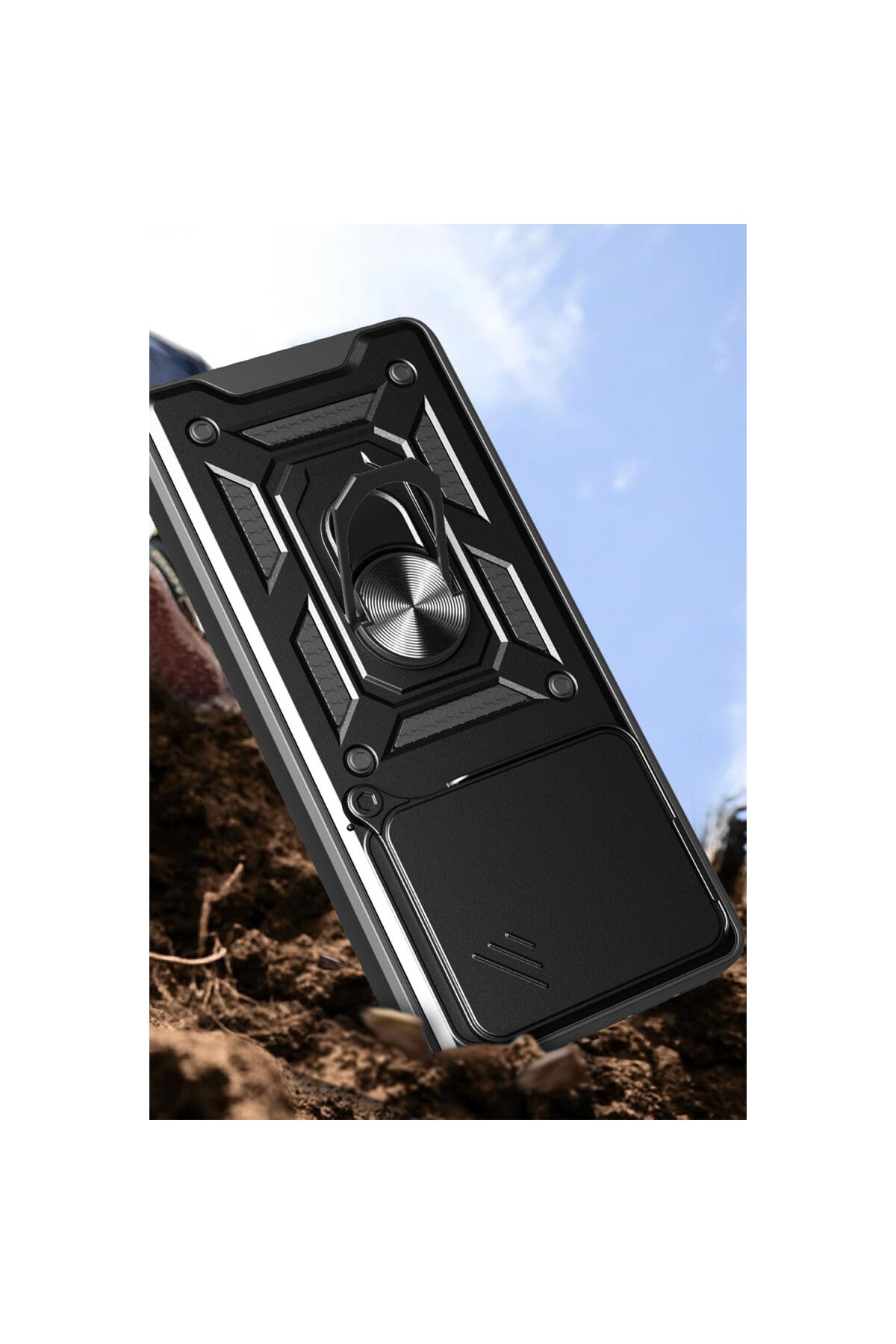 Xiaomi Mi 15 Pro Uyumlu Kılıf Pars Lens Yüzüklü Silikon - Siyah