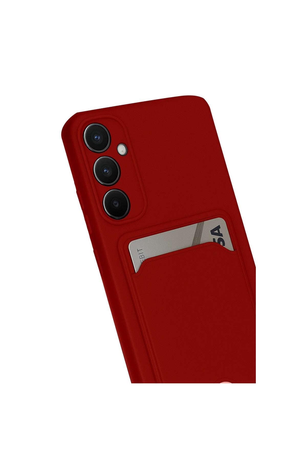 Samsung Galaxy S24 FE Uyumlu Kılıf Kelvin Kartvizitli Silikon - Kırmızı