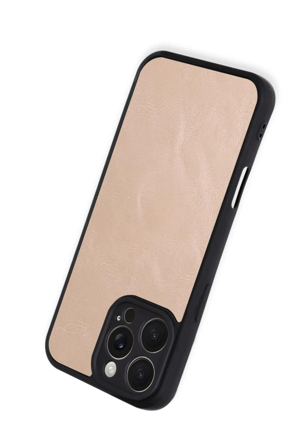 Apple iPhone 16 Pro Max Uyumlu Kılıf Aras Deri Kapak - Pudra
