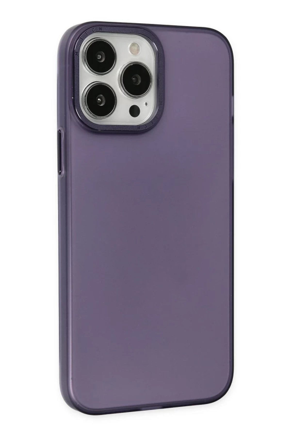 Apple iPhone 14 Pro Max Uyumlu Kılıf Modos Metal Kapak - Mor