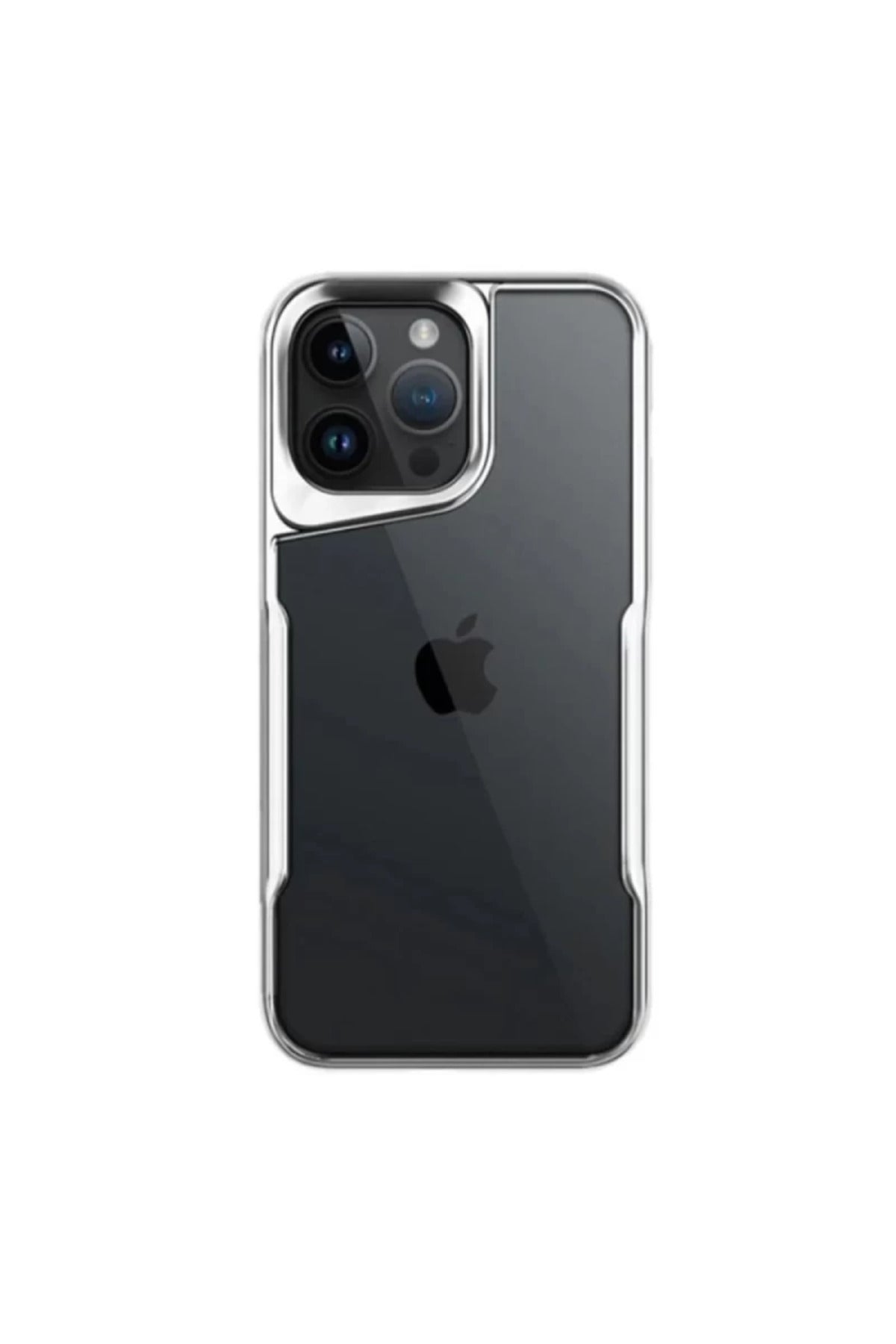 Apple iPhone 16 Pro Uyumlu Kılıf Boyi Silikon Kapak - Gümüş