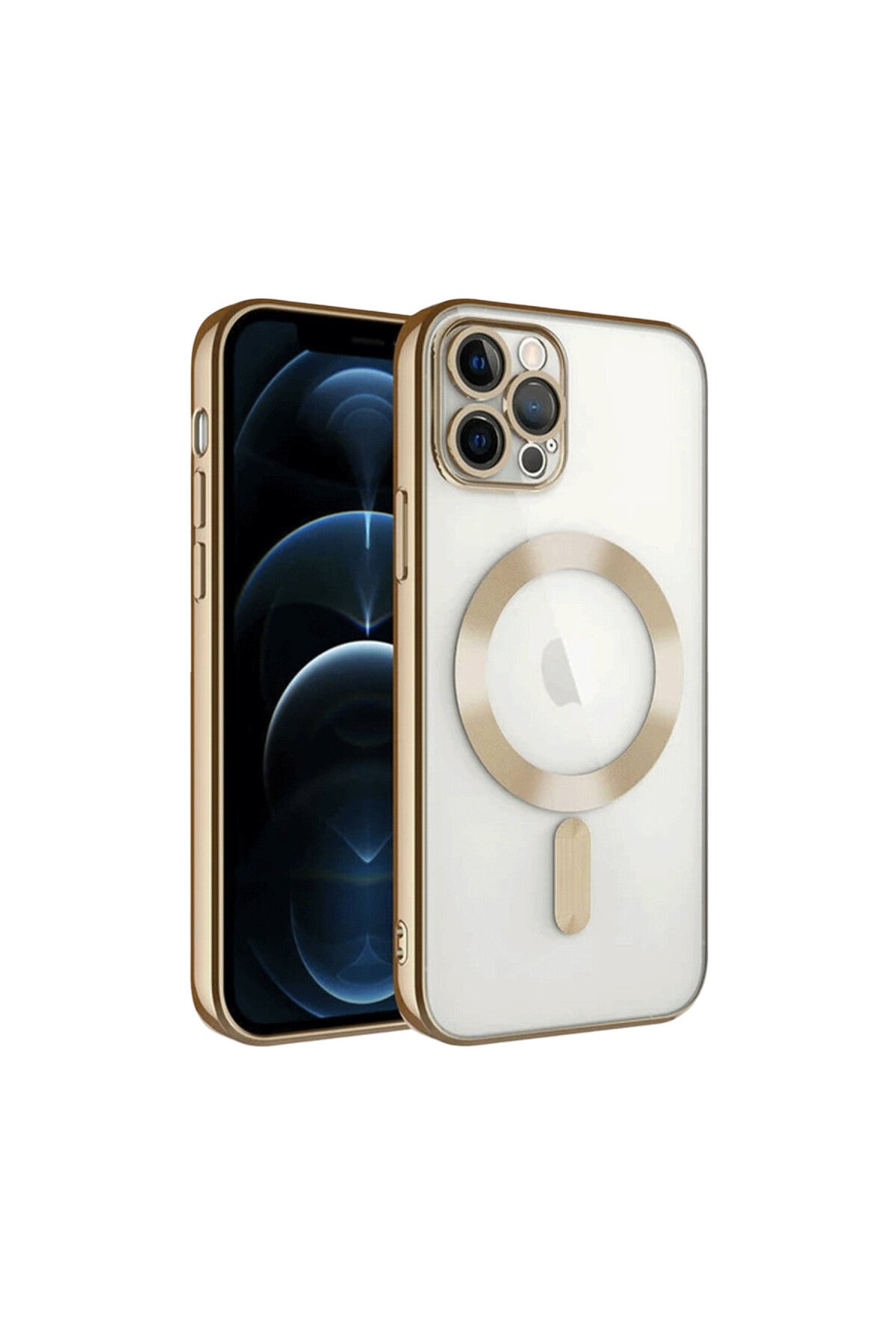Apple iPhone 13 Pro Uyumlu Kılıf Kross Magneticsafe Kapak - Gold