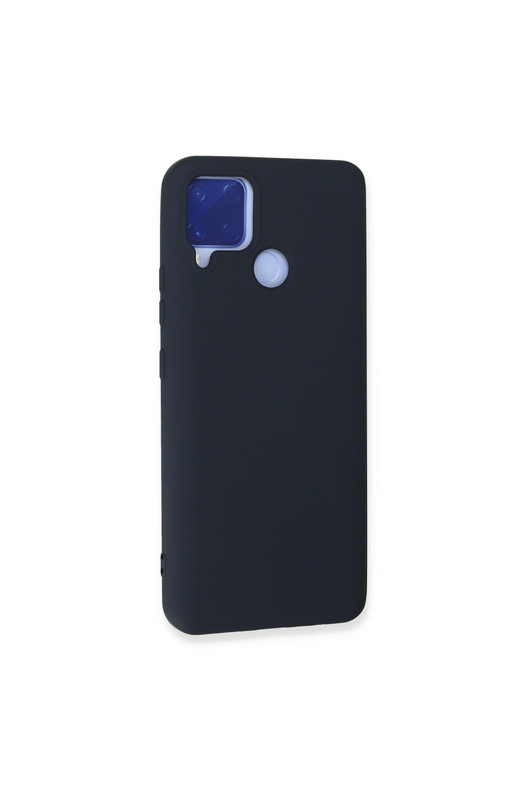 Realme C15 Uyumlu Kılıf Nano içi Kadife Silikon - Lacivert