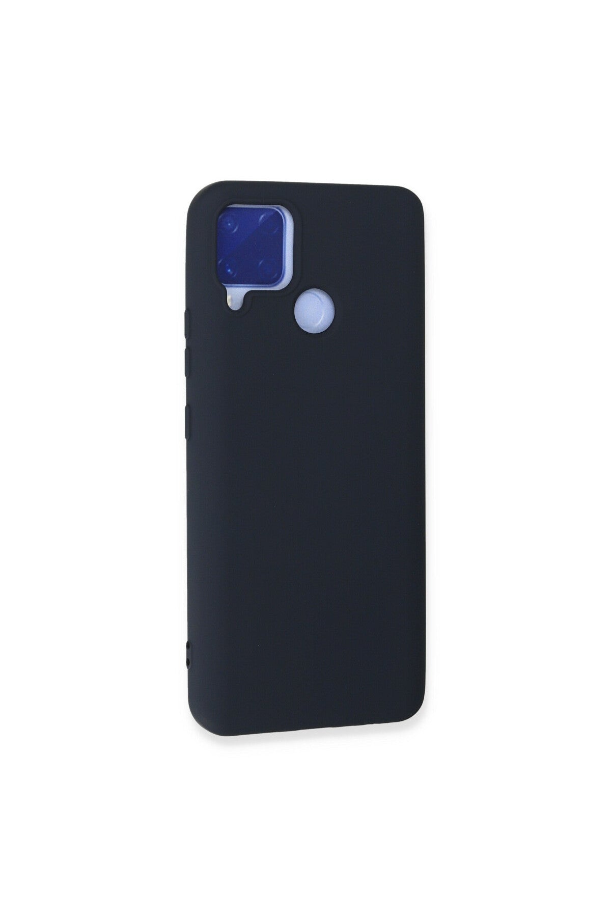 Realme C15 Uyumlu Kılıf Nano içi Kadife Silikon - Lacivert
