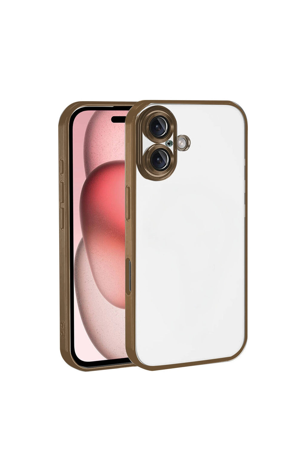 Apple iPhone 17 Uyumlu Lensli Silikon - Çöl Titanyum