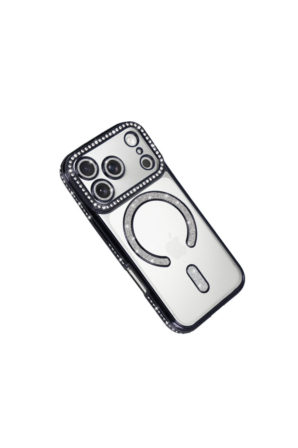 Apple iPhone 17 Pro Uyumlu Joke Simli Magneticsafe Kılıf - Siyah