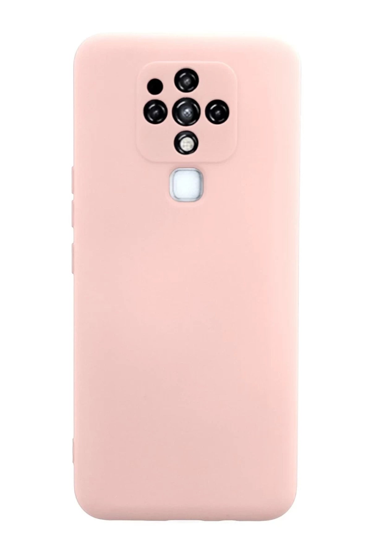 Tecno Camon 16 Uyumlu Kılıf Nano içi Kadife Silikon - Pudra