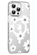 Joko Apple iPhone 14 Pro Max Uyumlu Floral Magsafe Kapak - Beyaz