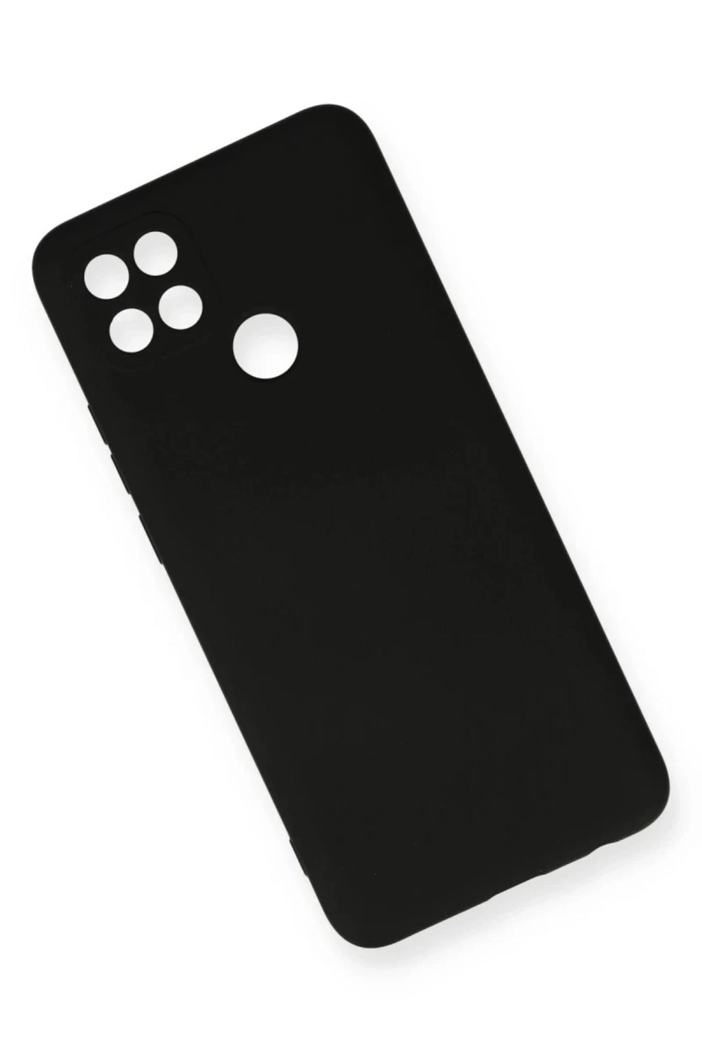 Oppo A15 Uyumlu Kılıf Nano içi Kadife Silikon - Siyah